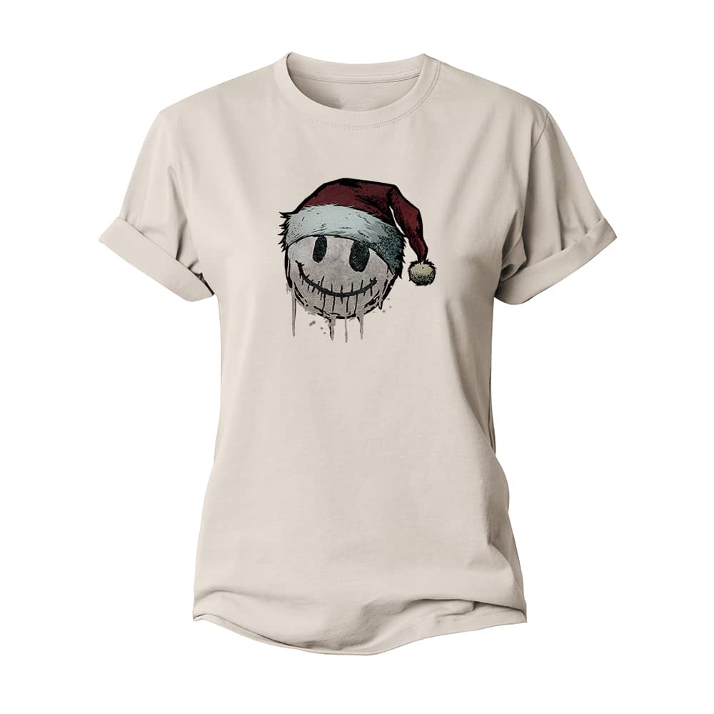 Christmas Smiley Women's Cotton T-Shirt