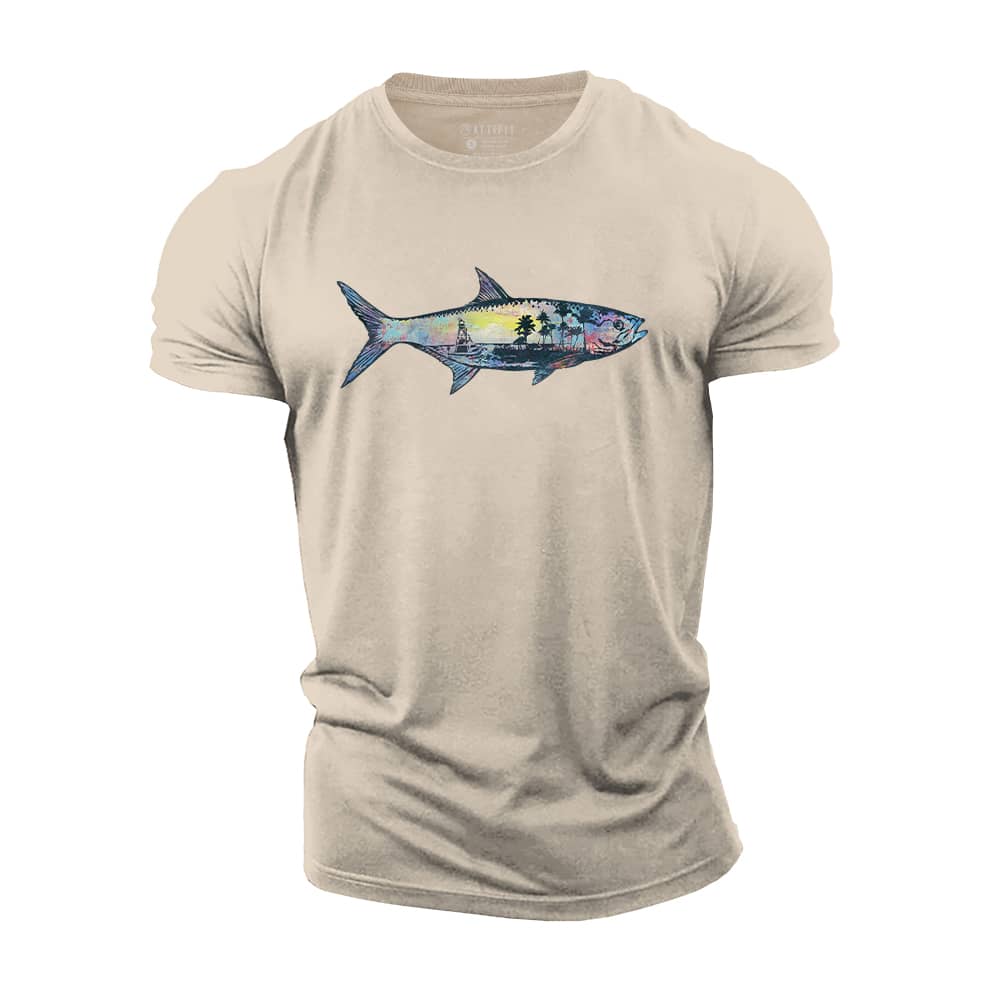 Seaside Fish Cotton T-Shirt
