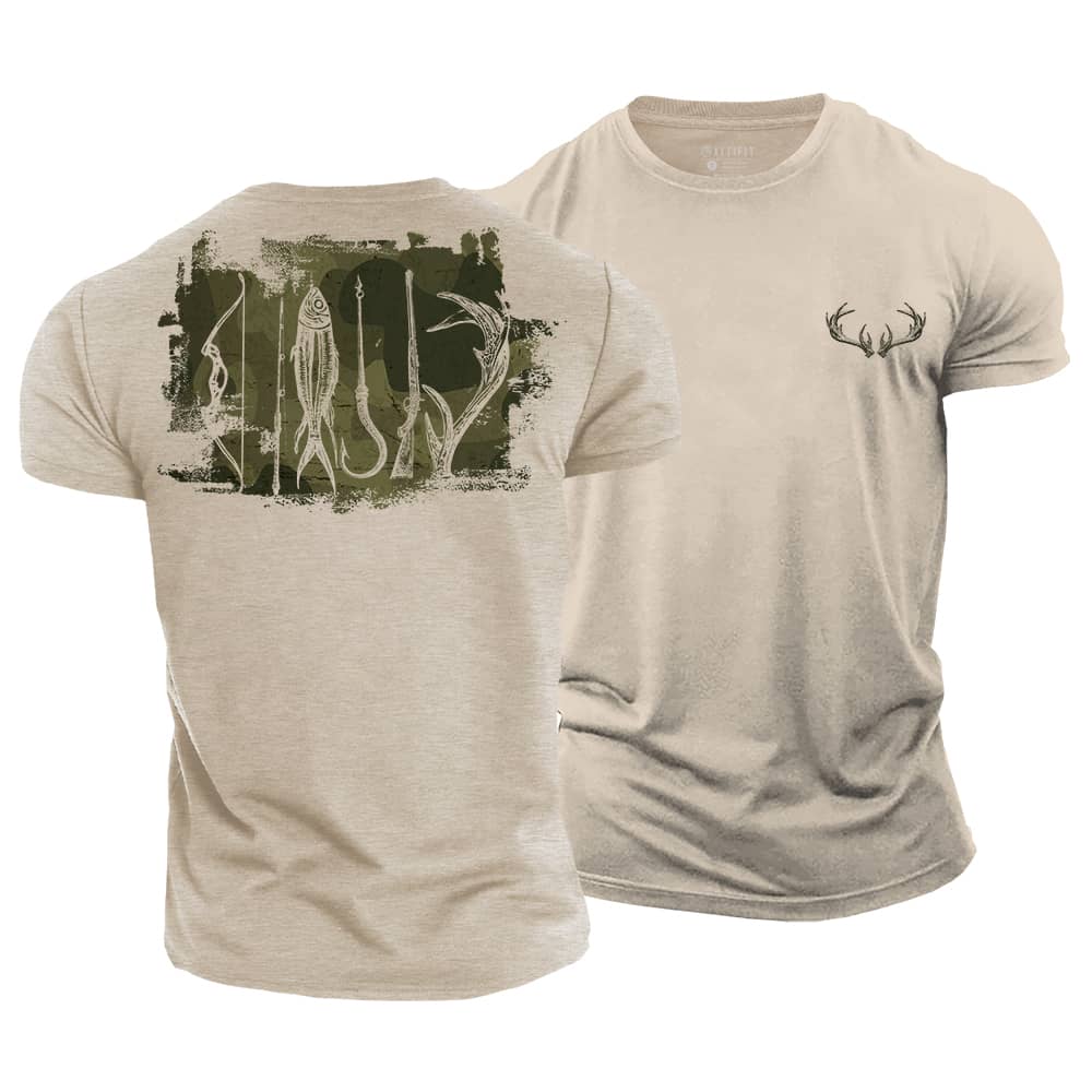 Hunting Fishing Cotton T-Shirt