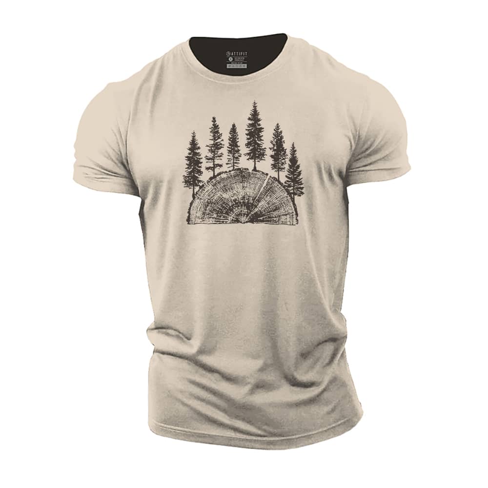 Tree Rings Cotton T-Shirt