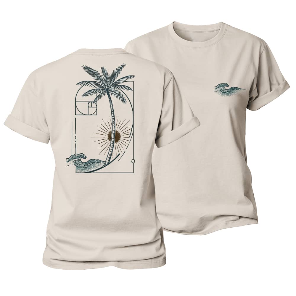 Fibonacci Sunset Wave Women's Cotton T-Shirt