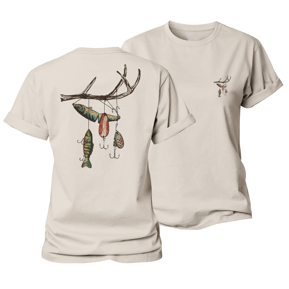 Antler Fish Hook Women's Cotton T-Shirt