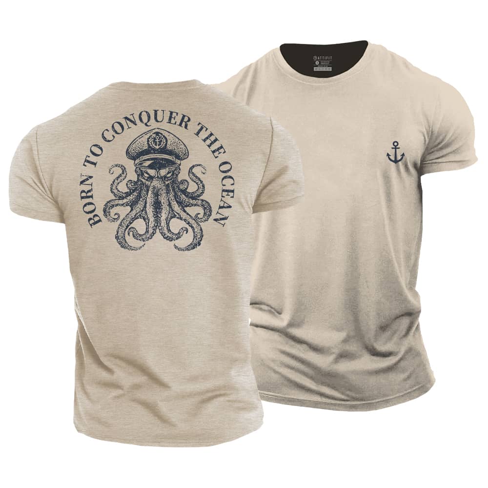 Conquer The Ocean Cotton T-Shirt