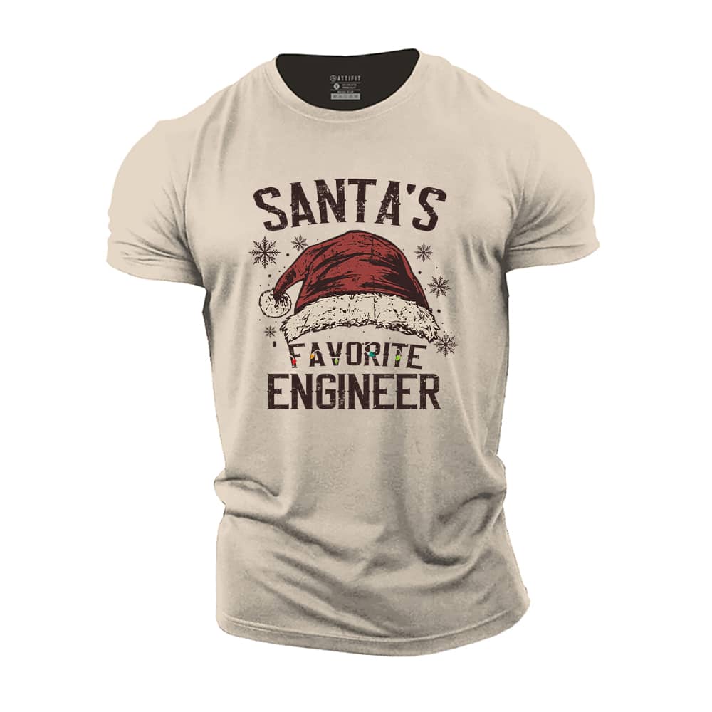 Santa's Favorite Engineer Cotton T-Shirt