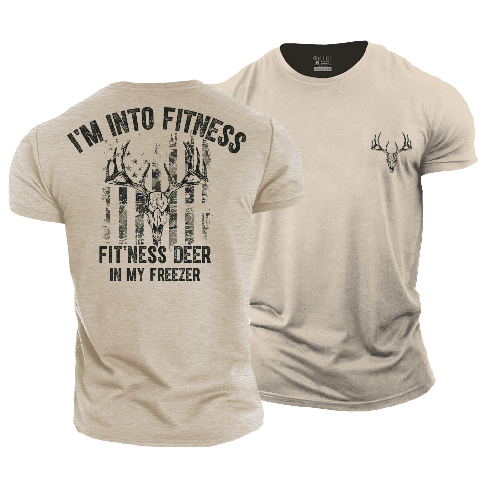 Fit'ness Deer in My Freezer Cotton T-Shirt