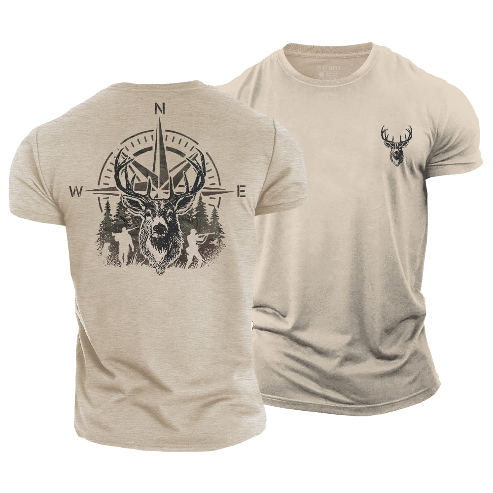 Hunting Compss Cotton T-Shirt