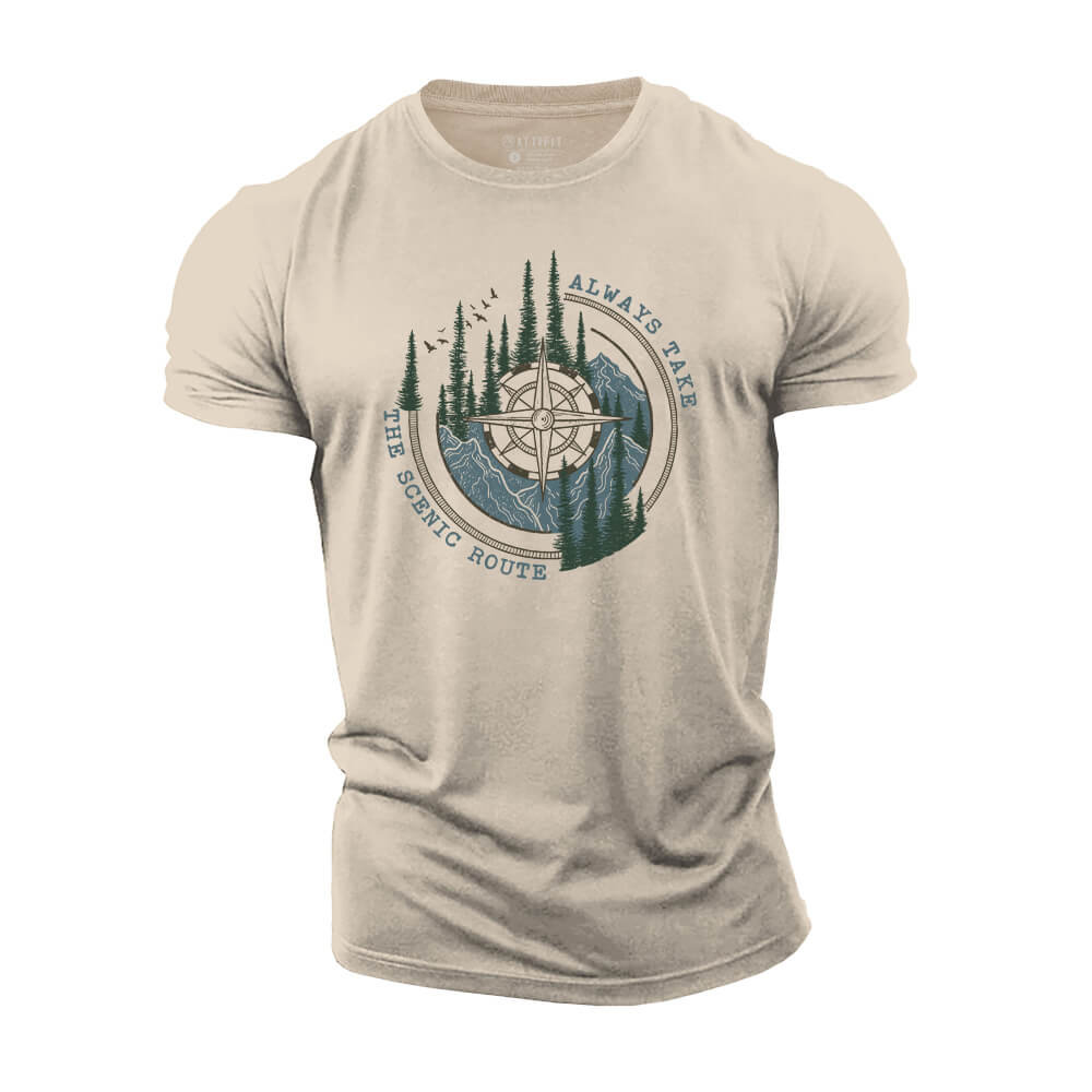 Scenic Route Compass Cotton T-Shirt