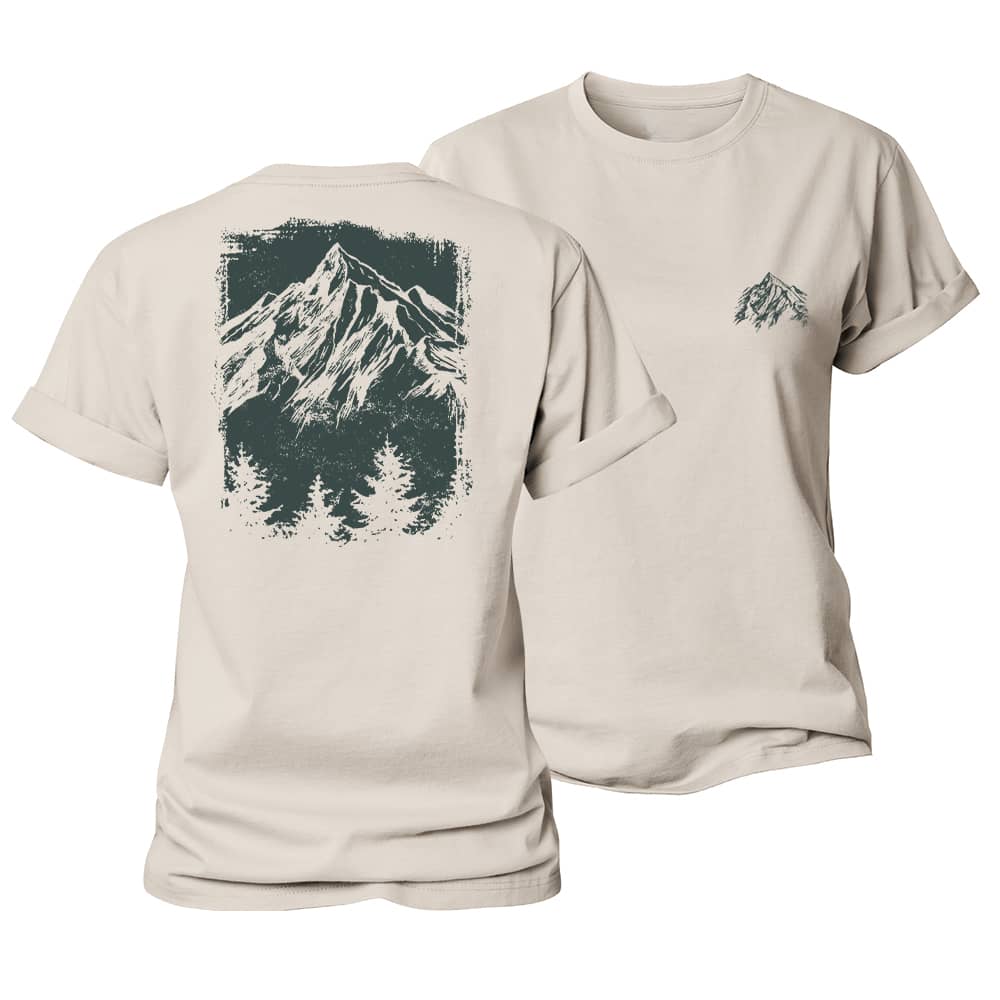 Mountain Tree Silhouette Women's Cotton T-Shirt