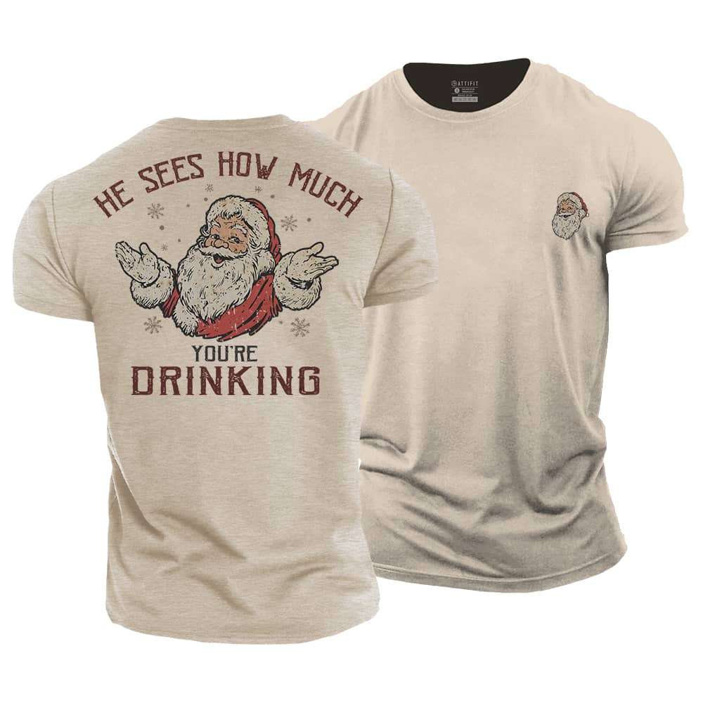 Santa Sees You Cotton T-Shirt