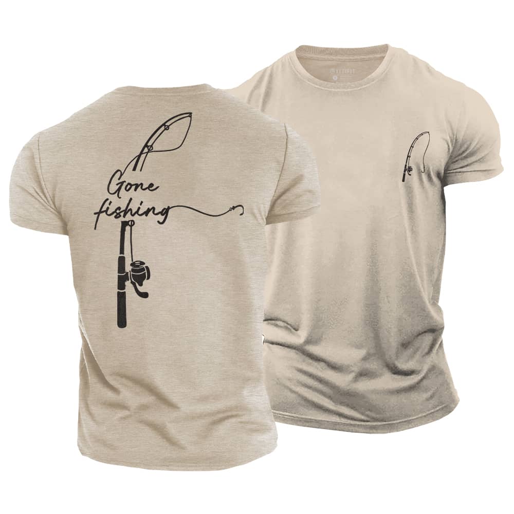 Gone Fishing Cotton T-Shirt
