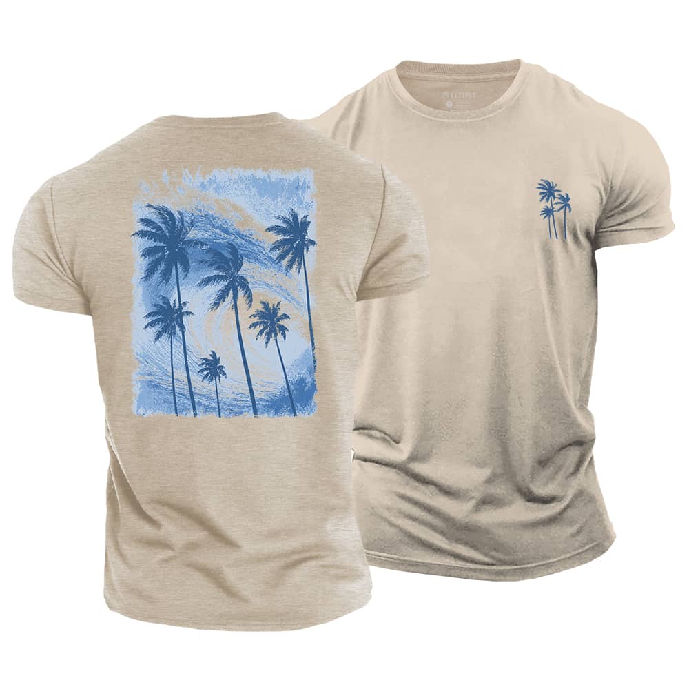 Wave Palm Cotton T-Shirt
