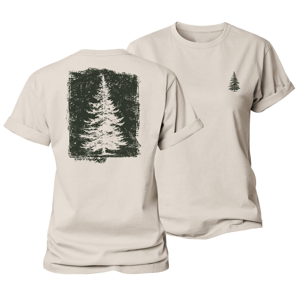 Pine Tree Silhouette Women's Cotton T-Shirt