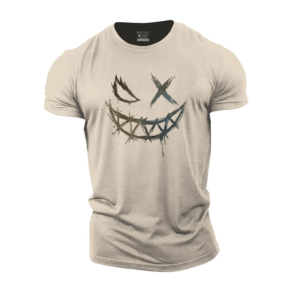 Evil Graffiti Smiley Cotton T-Shirt