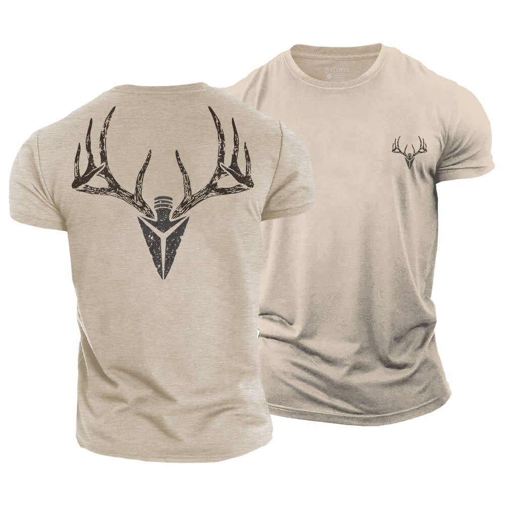 Antler Spear Cotton T-Shirt