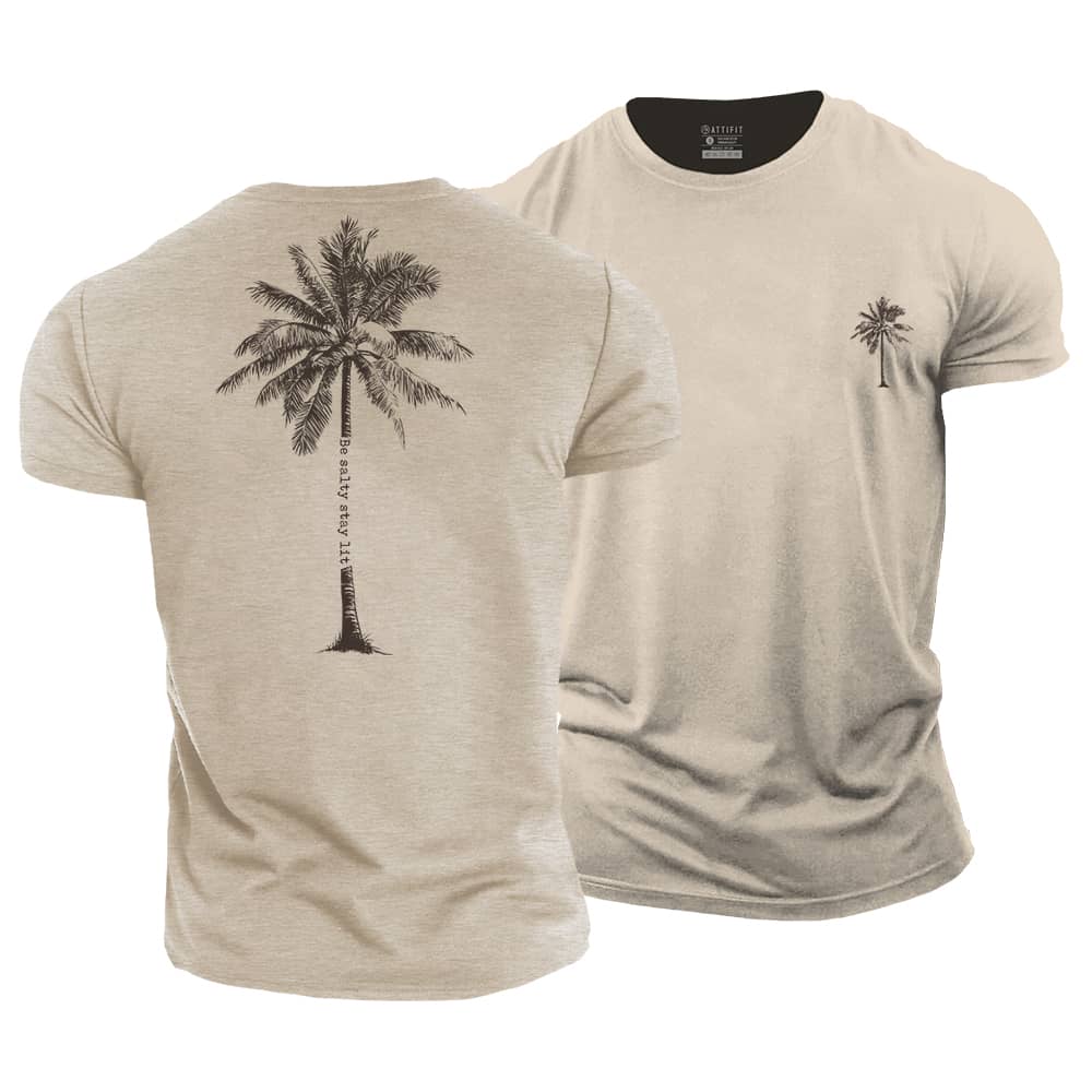 Salty Palm Cotton T-Shirt