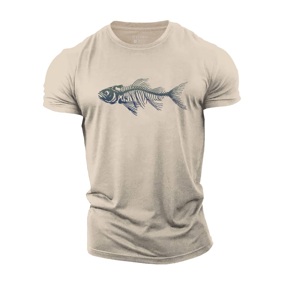 Fish Bones Cotton T-Shirt