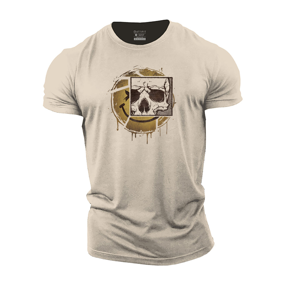 Skull Smiley Cotton T-Shirt