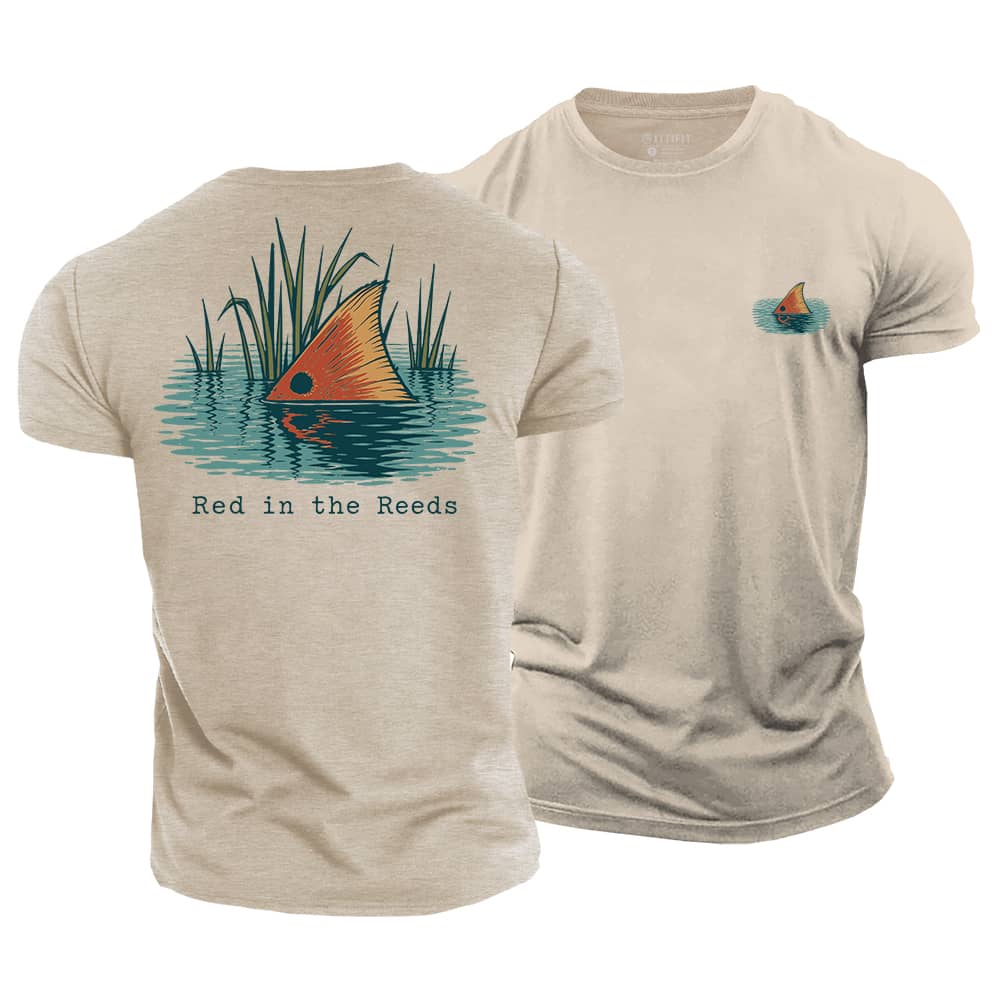 Red In The Reeds Cotton T-Shirt