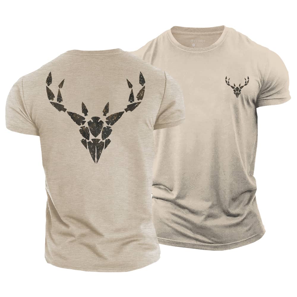 Arrow Of Hunting Deer Cotton T-Shirt