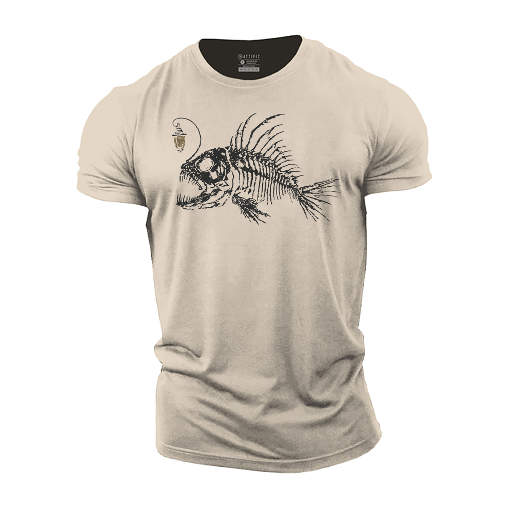 Lantern Fish Skeleton Cotton T-Shirt