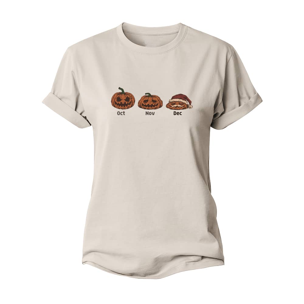 Pumpkin Santa Women's Cotton T-Shirt