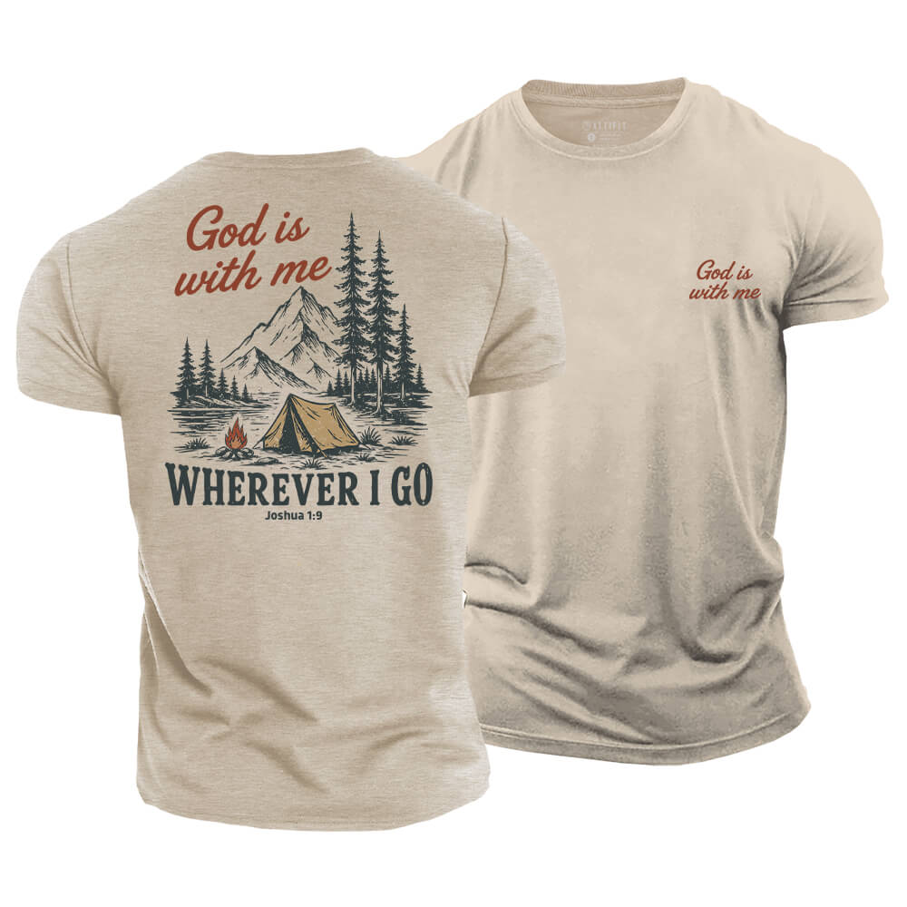 God Is With Me Cotton T-Shirt