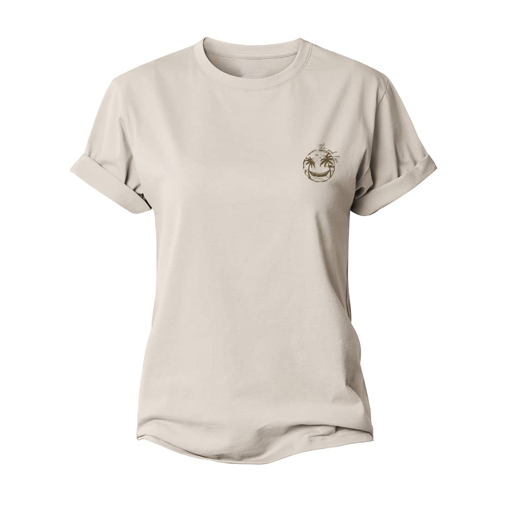 Mini Smiley Palm Tree Women's Cotton T-Shirt