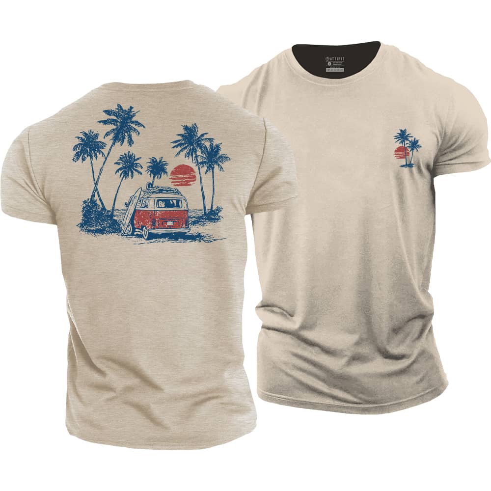 Seaside Bus Cotton T-Shirt