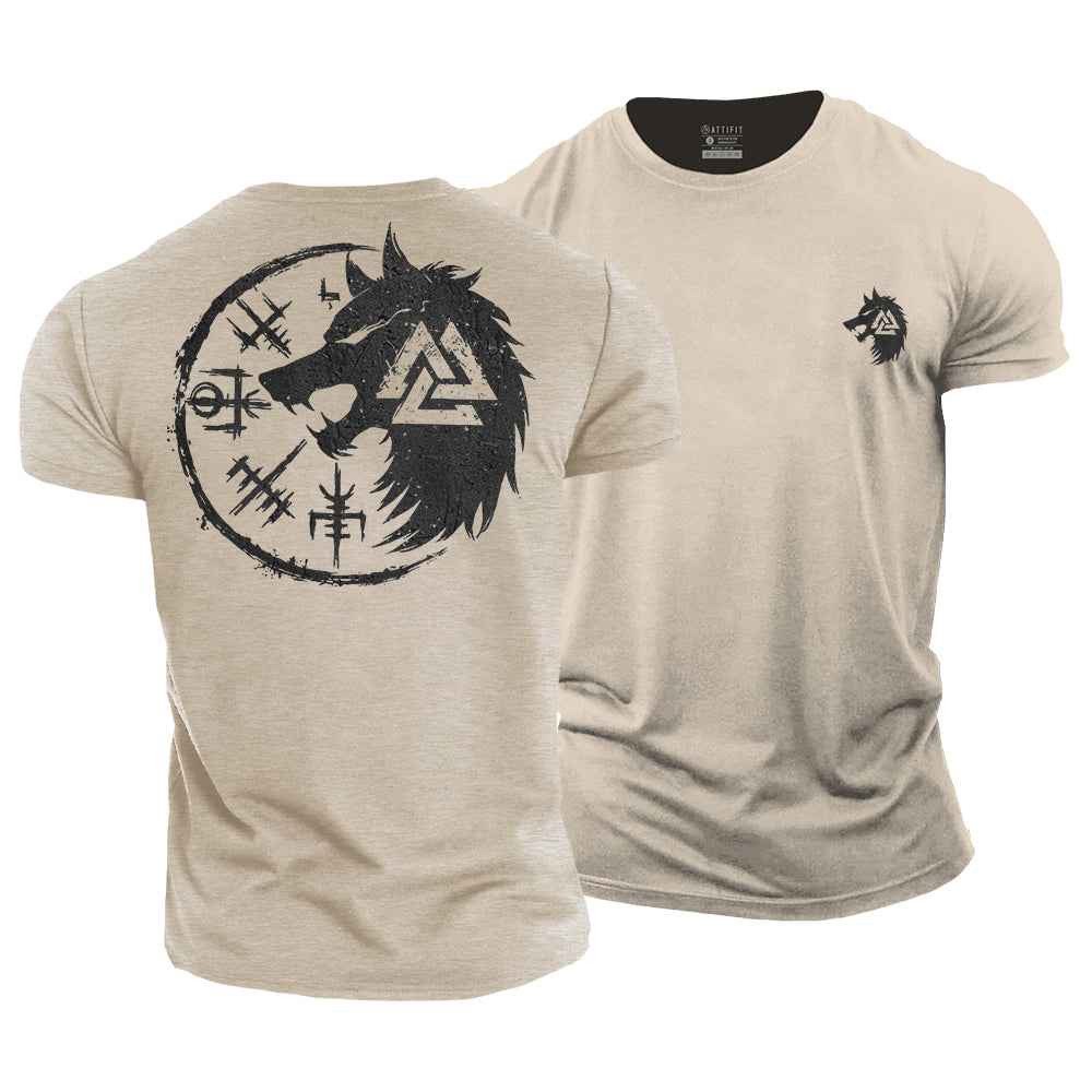 Viking Wolf Cotton T-Shirt