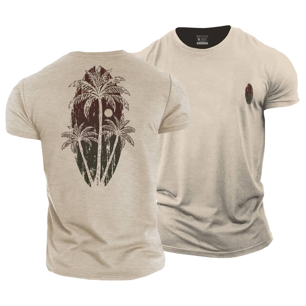 Surfboard Palm Cotton T-Shirt