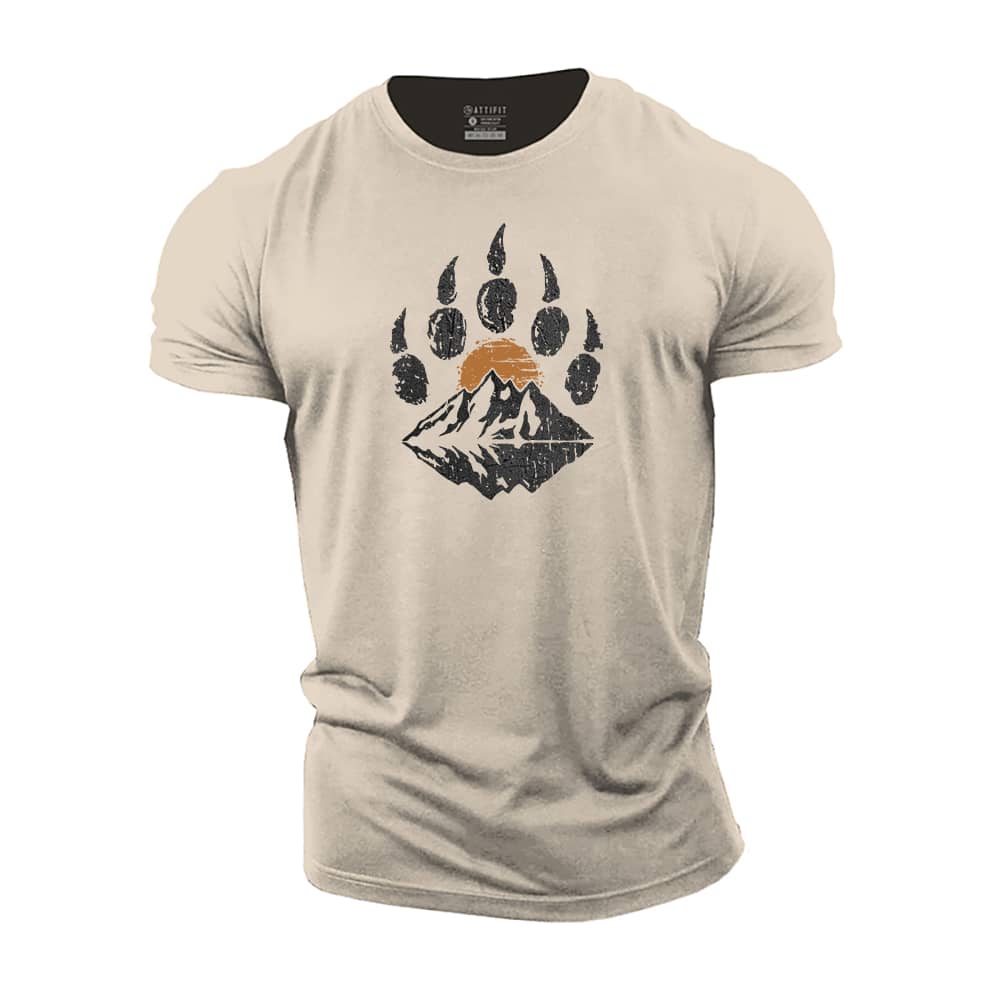 Mountain Bear Paw Cotton T-Shirt