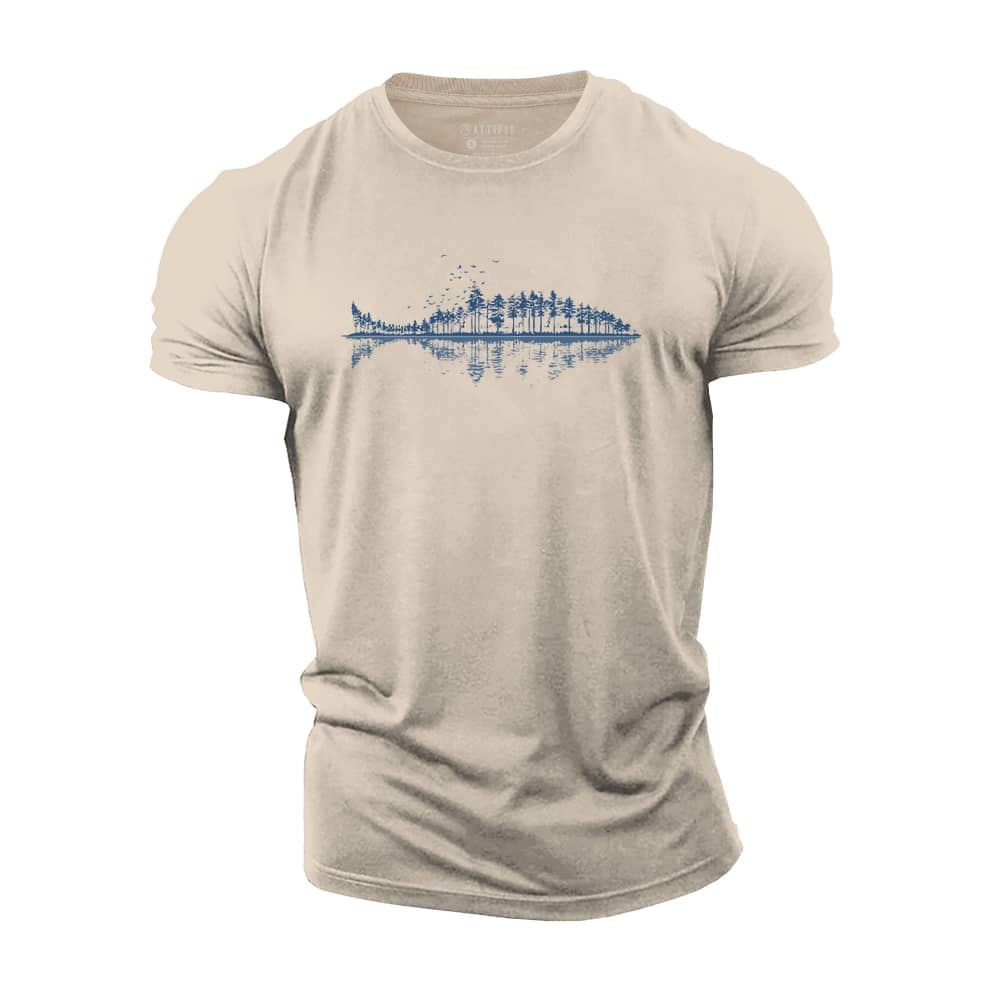 Fish Treelines Cotton T-Shirt