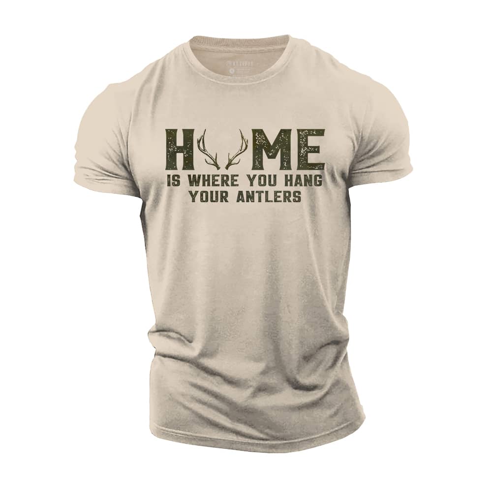Take Antlers To Home Cotton T-Shirt
