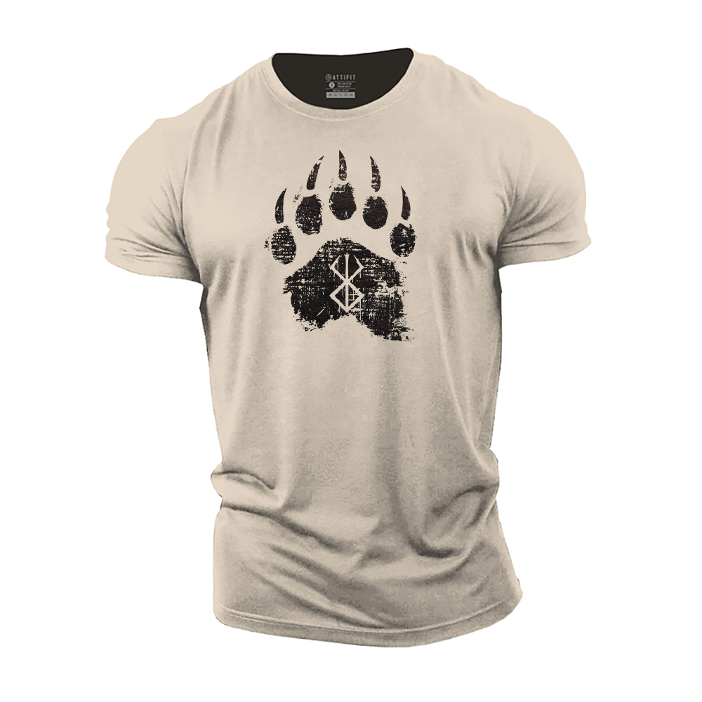 Berserker Rune Bears Paw Cotton T-Shirt