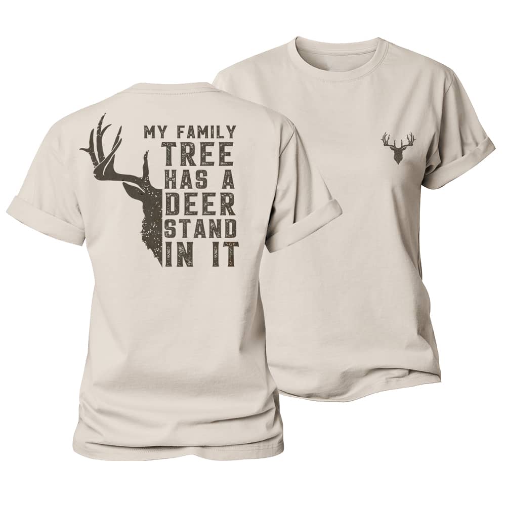 Family Tree Deer Stand Women's Cotton T-Shirt