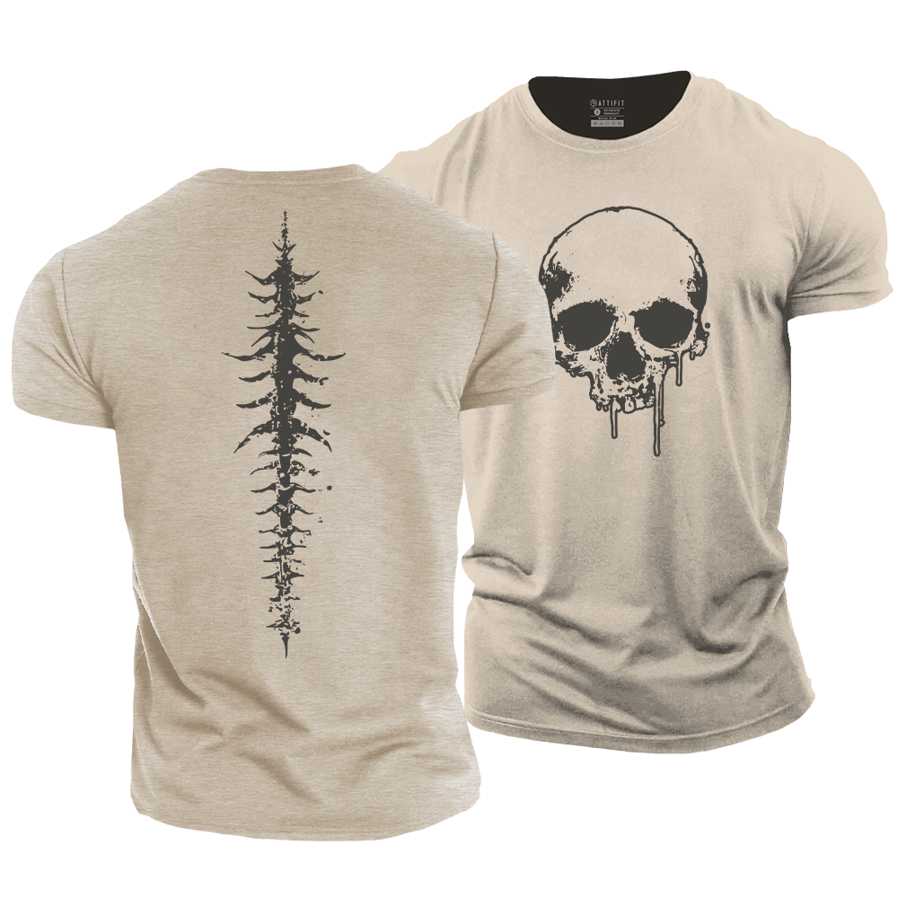 Skull Line Cotton T-Shirt