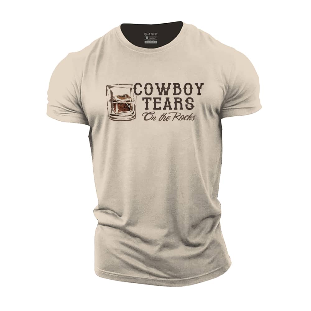 Cowboy Tears On The Rocks Cotton T-Shirt