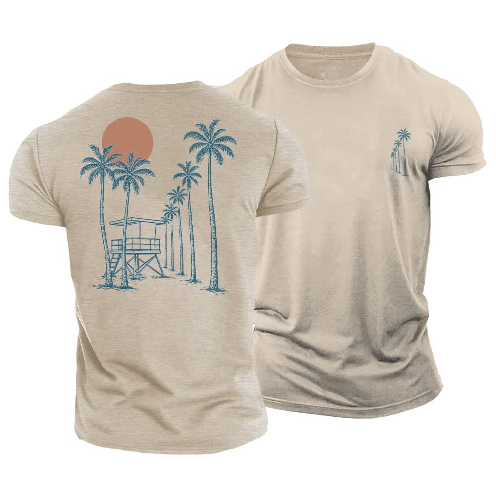 Palm Tower Cotton T-Shirt