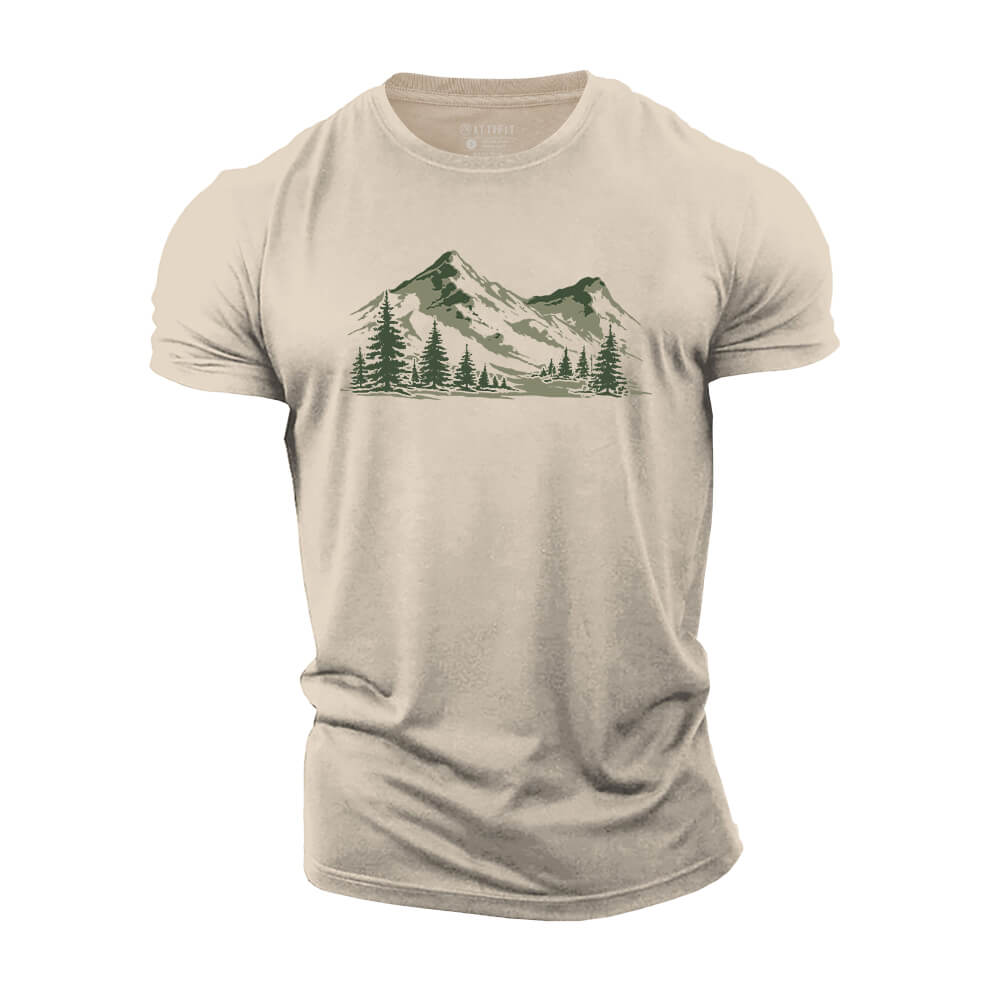 Mountain Forest Cotton T-Shirt