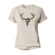 Christmas Elk Skull Women's Cotton T-Shirt
