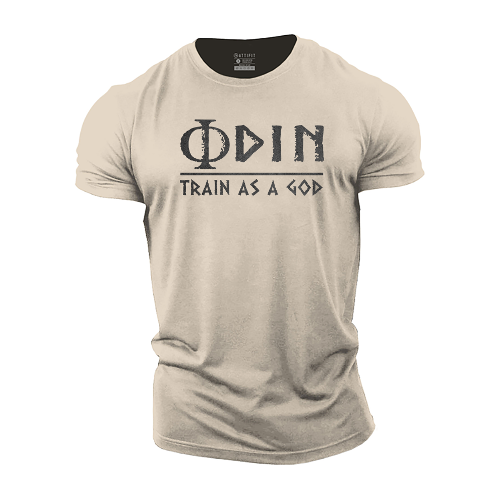 Odin Train as a God Cotton T-Shirt