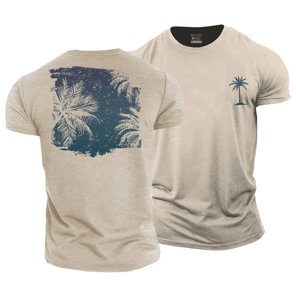Palm Tree Silhouette Cotton T-Shirt