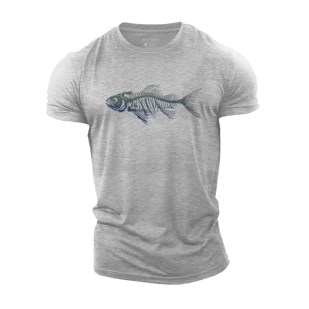 Fish Bones Cotton T-Shirt