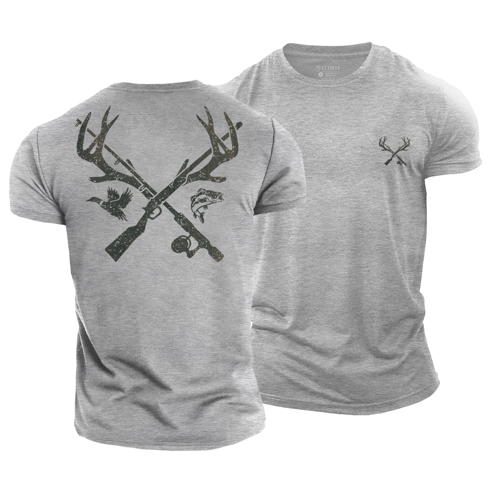 Hunting And Fishing Cotton T-Shirt