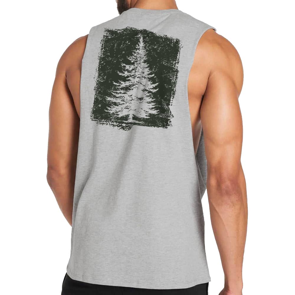 Pine Tree Silhouette Tank Top
