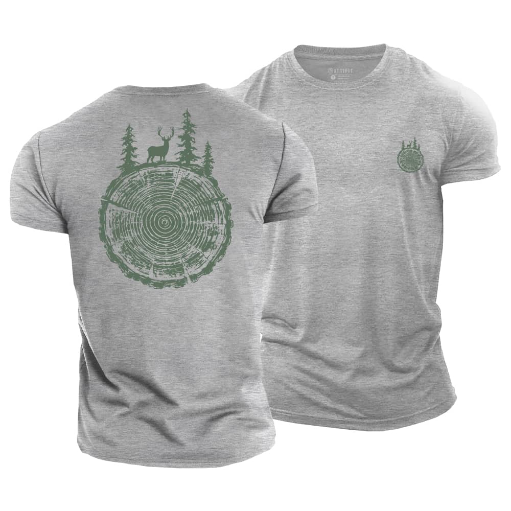 Forest Tree Ring Cotton T-Shirt