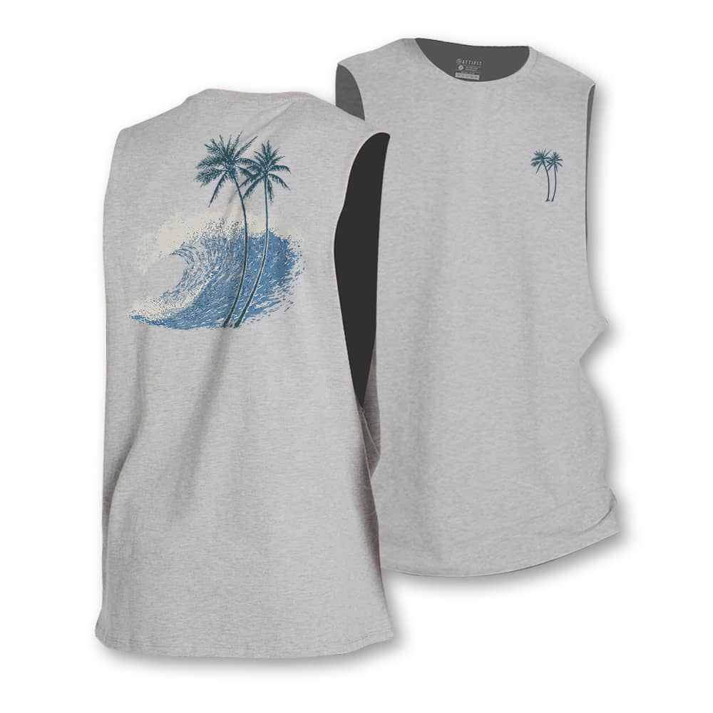 Ocean Wave Palm Tank Top