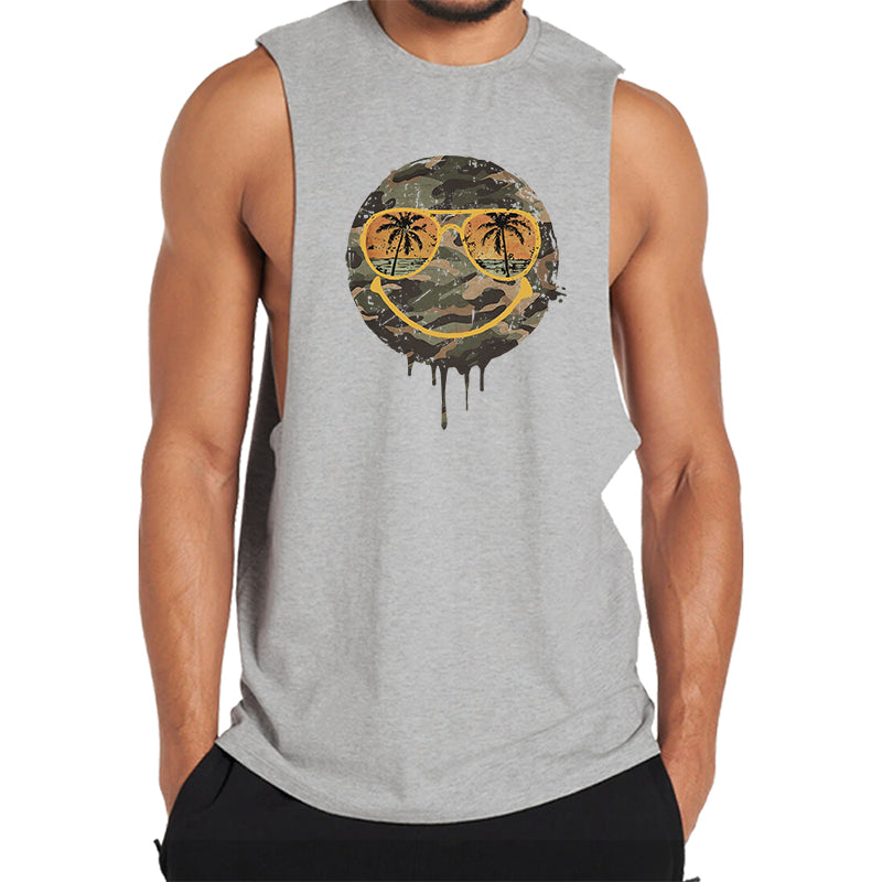 Camouflage Smiley Tank Top