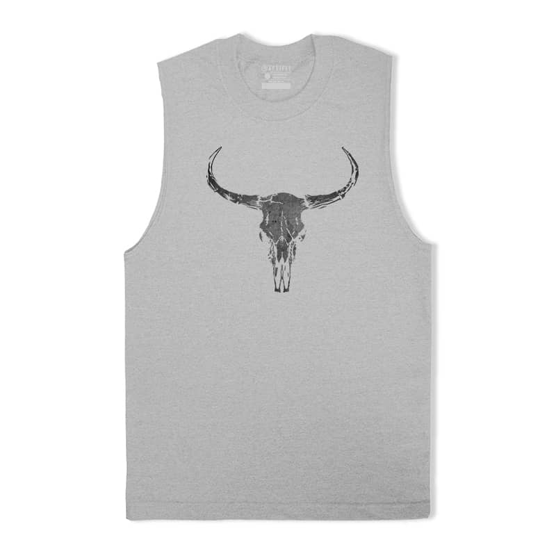 Dark Bull Skull Tank Top