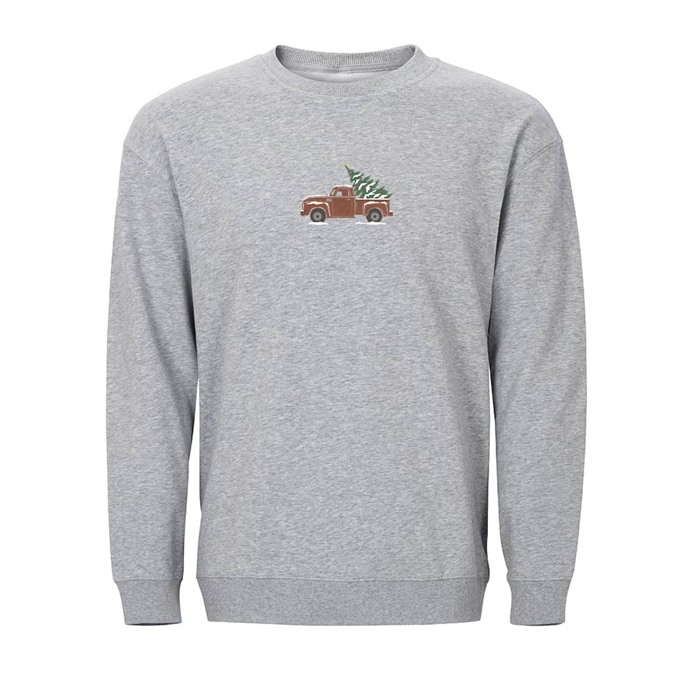 Pickup Truck Christmas Tree Crewneck Sweatshirt